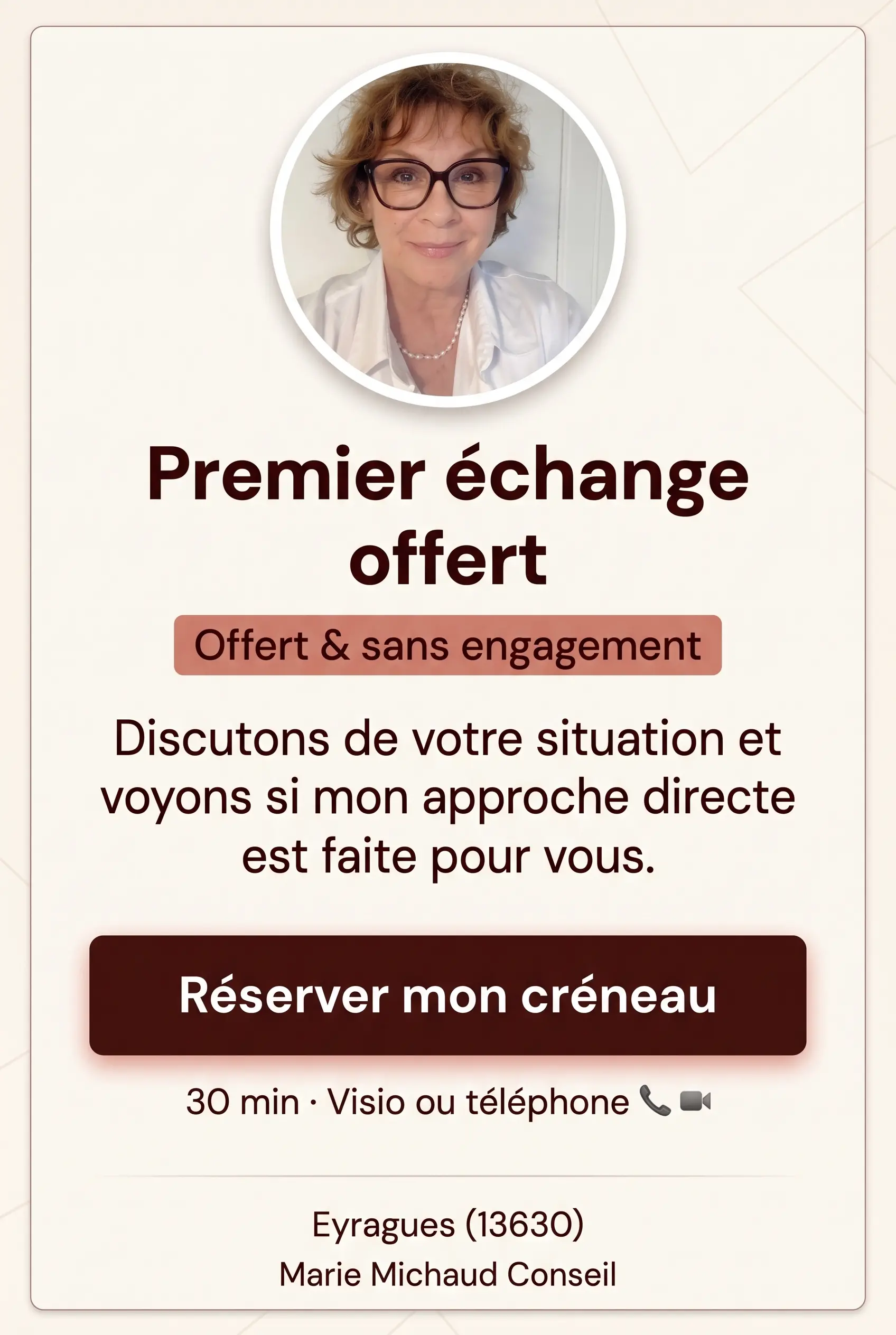 PRISE DE RDV APPEL DECOUVERTE MARIE MICHAUD BLOG